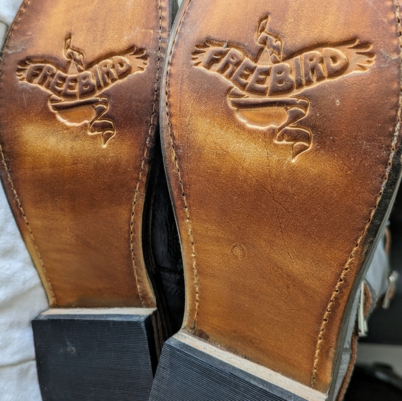 FREEBIRD BY STEVEN CROSBY STONE MOTO BIKER BOOTS SZ 11 US NIB - Picture 8 of 16